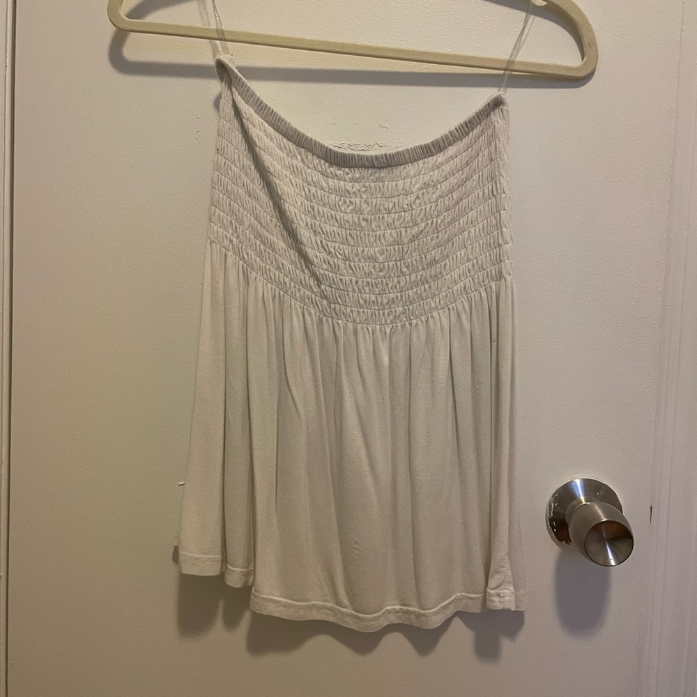 Strapless Ruched Flowy Top